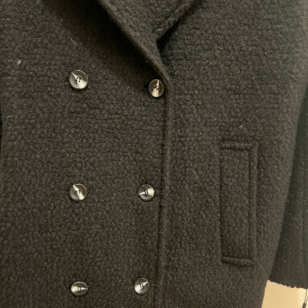 KARL LAGERFELD PARIS Women's Double-Breasted Overcoat - Picture 7 of 9